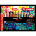 Stabilo Crayons De Couleur Aquarellable Mine Extra-Large Stabilo Woody 3 In 1 X38