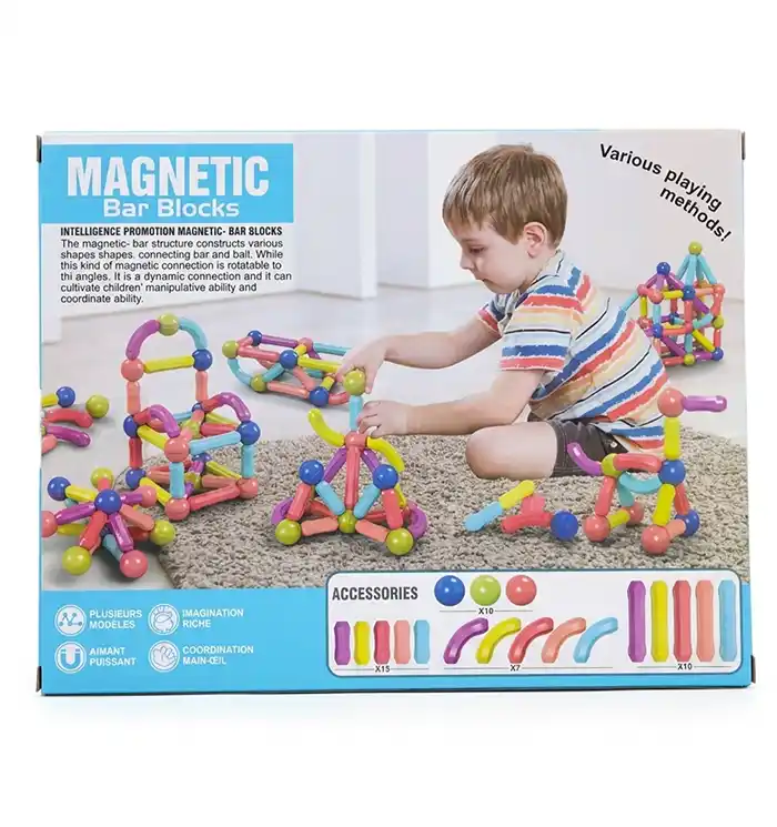Jeu De Construction Magnético 42 Pièces