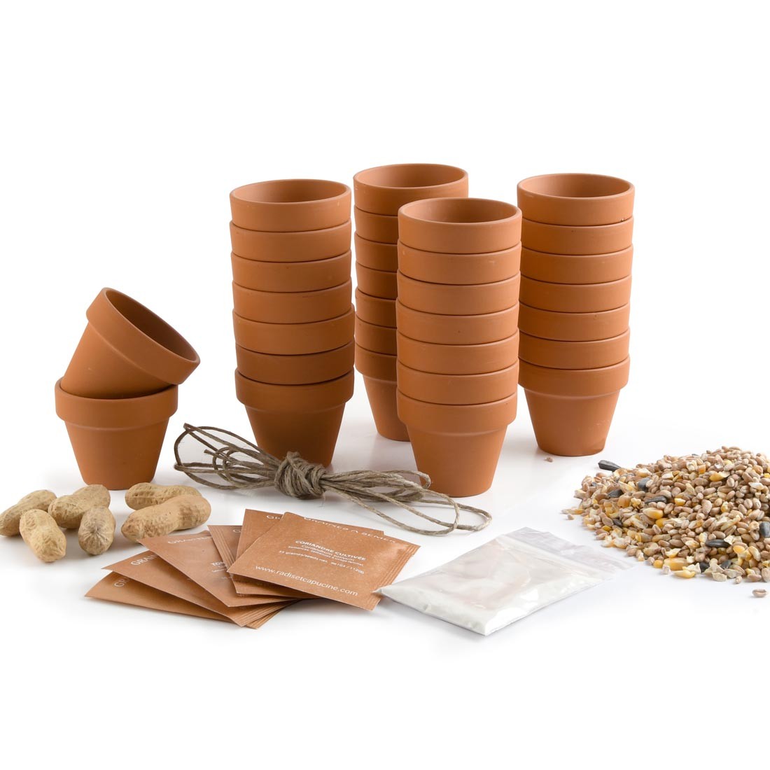 Radis Et Capucine Kit Fabrication Pots De Graines Pour Oiseaux