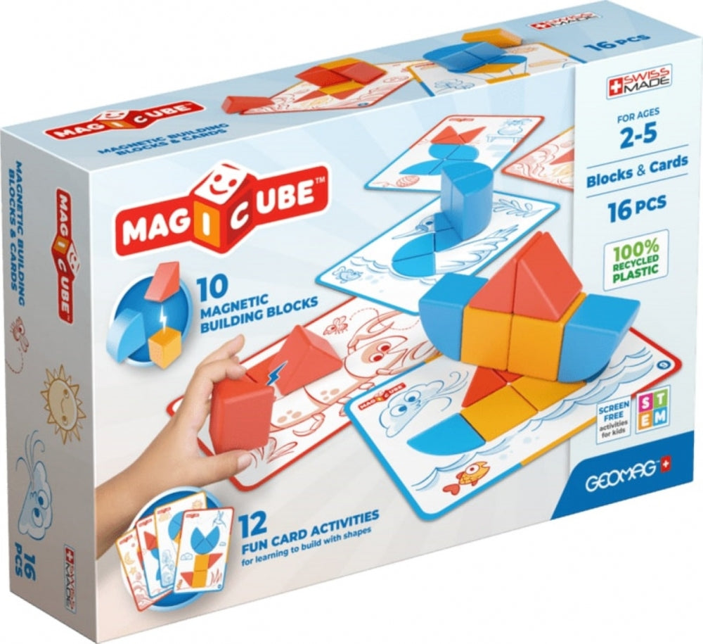 Geomag Jeu De Construction Magnétique Magicube Geomag 16 Pièces Translucides