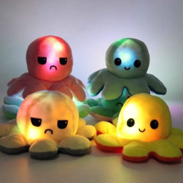 Peluche Sensorielle Pieuvre Lumineuse