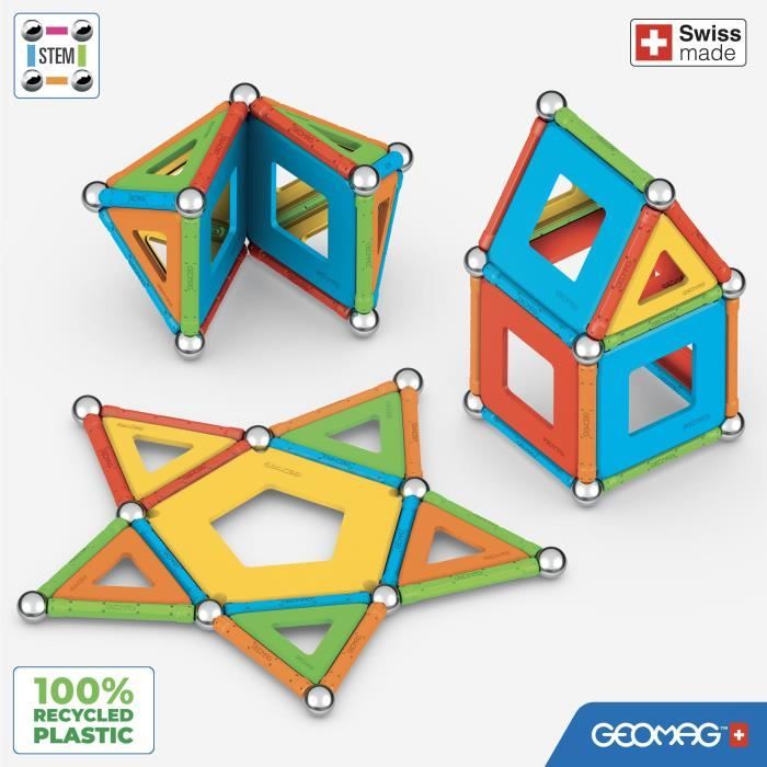Geomag Jeu De Construction Magnétique Géomag Supercolor 52 Pièces