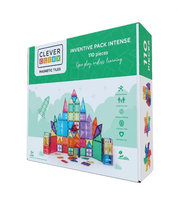 Cleverclixx Jeu De Construction Magnétique Cleverclixx Intense - 110 Pièces