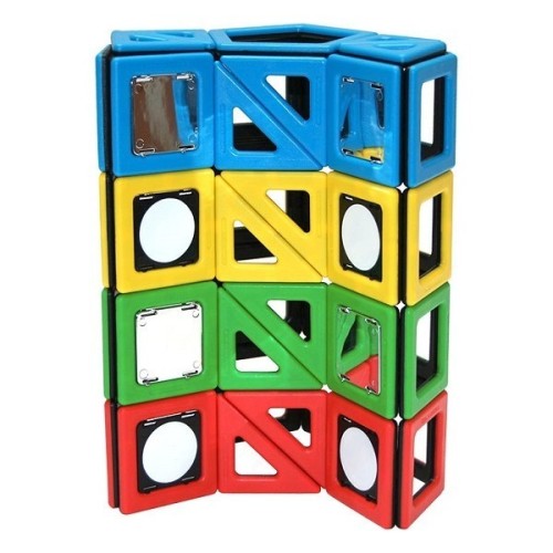 Polydron Jeu De Construction Magnétique Translucide Polydron 48 Pièces