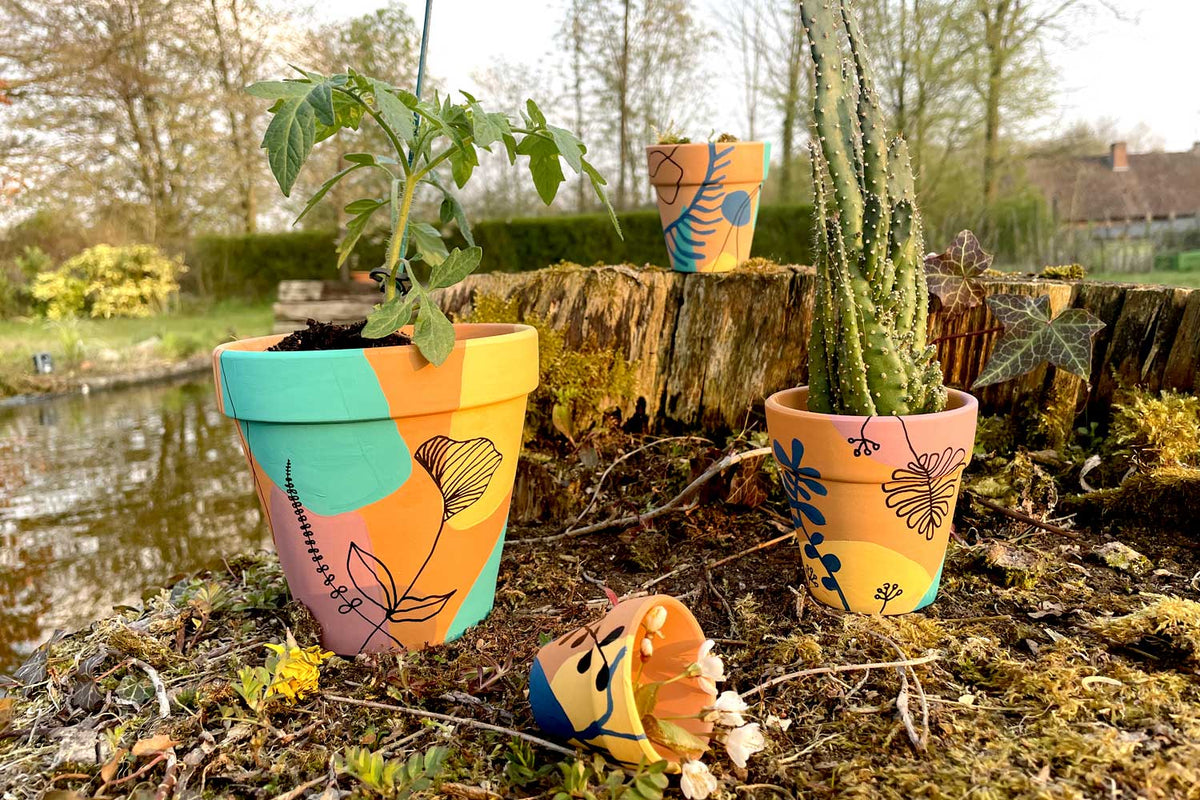 Pots En Terre Cuite À Décorer H: 12 Cm