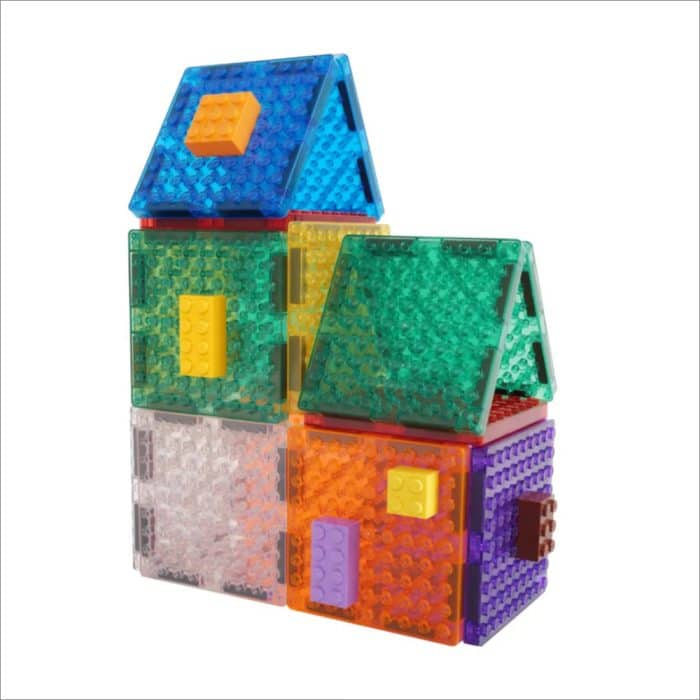 Cleverclixx Jeu De Construction Magnétique Cleverclixx Tuiles-Briques Intense 16 Pièces