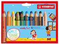 Stabilo Crayons De Couleur Aquarellable Mine Extra-Large Stabilo Woody 3 In 1 X18