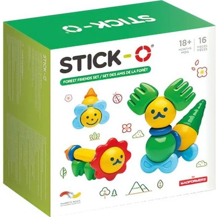 Jeu De Construction Magnétique Stick-O Amis De La Forêt